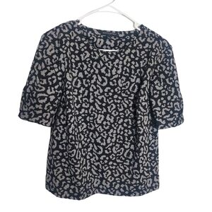 BANANA REPUBLIC BLACK & GRAY TOP SIZE SMALL
